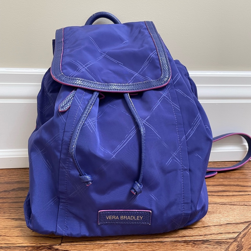 Vera Bradley small backpack, water-resistant fabric